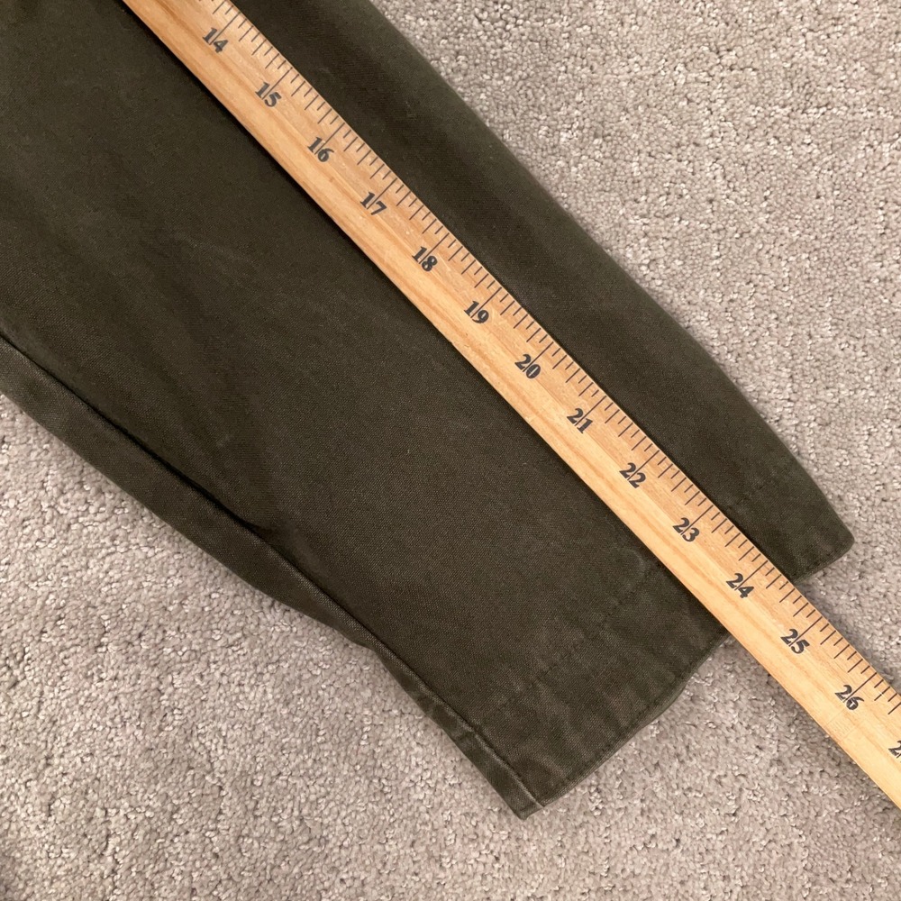 LL Bean Field Coat Mens L Olive Green Wool Liner Hunting Canvas Jacket USA VTG - Picture 8 of 13